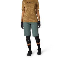 🚴‍♀️🦊 Pantalones Cortos Fox Ranger para Mujer 🌿✨: Comodidad y Rendimiento en MTB Verde militar