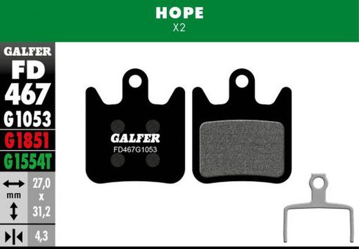 Pastillas De Freno Galfer Standard Hope X2