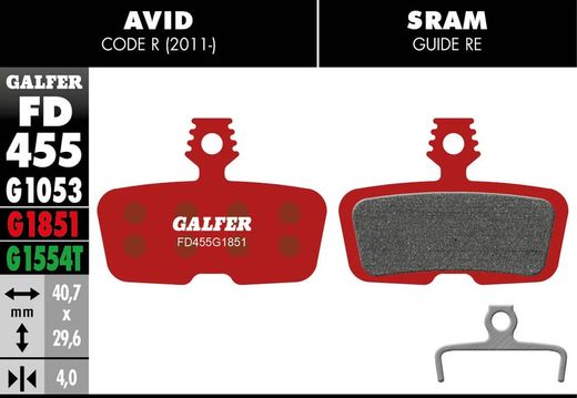 🛑 Pastillas de Freno Galfer Advance para Avid Code R 🚴‍♂️🔥