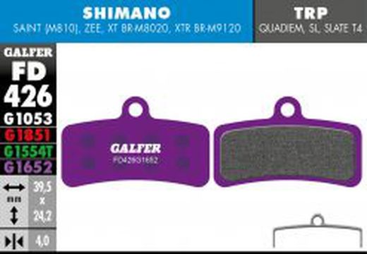 Pastillas Galfer E-Bike Shimano Saint-Zee