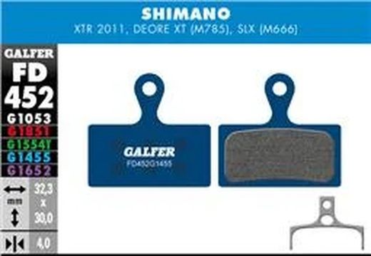 Pastillas Galfer Road Shimano XTR. XT 2014. Deore XT 785. SLX