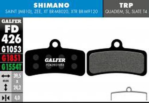 Pastillas Galfer Standard Shimano Saint , Zee