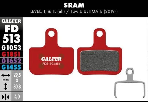 🛑 Pastillas de Freno Galfer Advance para SRAM Level T / TL – Potencia y Control Superior 🚴‍♂️🔥