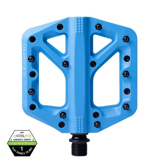 Pedales Crankbrothers Plataforma Stamp 1 Pequeños Azules | Ligereza, agarre y control para riders exigentes