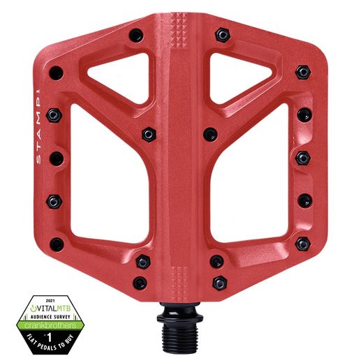 Pedales Crankbrothers Plataforma Stamp 1 Grandes Rojos | Agarre, ligereza y estilo en cada ruta