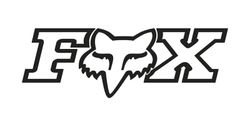 Pegatina FOX Head-X TDC 10" Negra 🦊 | Estilo y Personalidad para tu Moto, Casco o Bicicleta