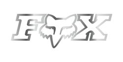 Pegatina FOX Head-X TDC 10" Cromada 🦊 | Estilo Brillante y Agresivo para Moto, Casco o Bici