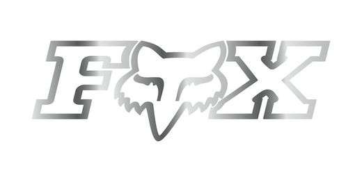 Pegatina FOX Head-X TDC 10" Cromada 🦊 | Estilo Brillante y Agresivo para Moto, Casco o Bici