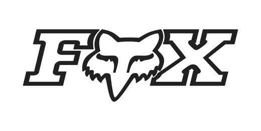 Pegatina FOX Head-X TDC 18" Negra 🦊 | Estilo y Personalidad para Casco, Moto o MTB