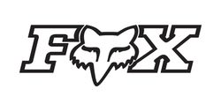 Pegatina FOX Head-X TDC 18" Negra 🦊 | Estilo y Personalidad para Casco, Moto o MTB