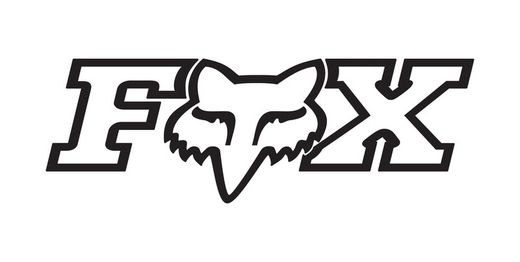 Pegatina FOX Head-X TDC 18" Negra 🦊 | Estilo y Personalidad para Casco, Moto o MTB