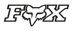 Pegatina FOX Head-X TDC 28" Negra 🦊 | Estilo Grande para Moto, MTB o Casco