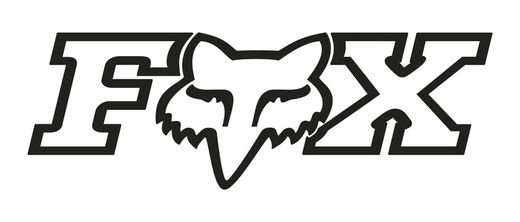 Pegatina FOX Head-X TDC 28" Negra 🦊 | Estilo Grande para Moto, MTB o Casco