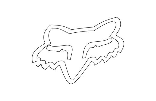 Pegatina FOX Head TDC 10" Blanca 🦊⚪ | Adhesivo FOX para Casco, Moto o Bicicleta