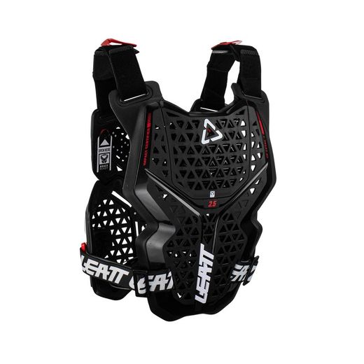 Peto Leatt 2.5 Negro – Protección Avanzada, Confort y Estilo para Riders de Nivel Intermedio