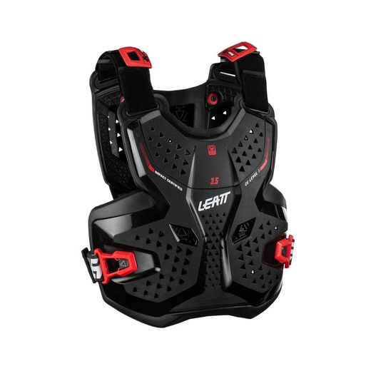 Peto Leatt 3.5 Jr Negro/Rojo – Protección Avanzada para los Riders Más Jóvenes (L/XL)