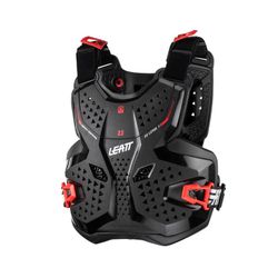Peto Leatt 3.5 Jr Negro/Rojo – Protección Avanzada para los Riders Más Jóvenes (L/XL)