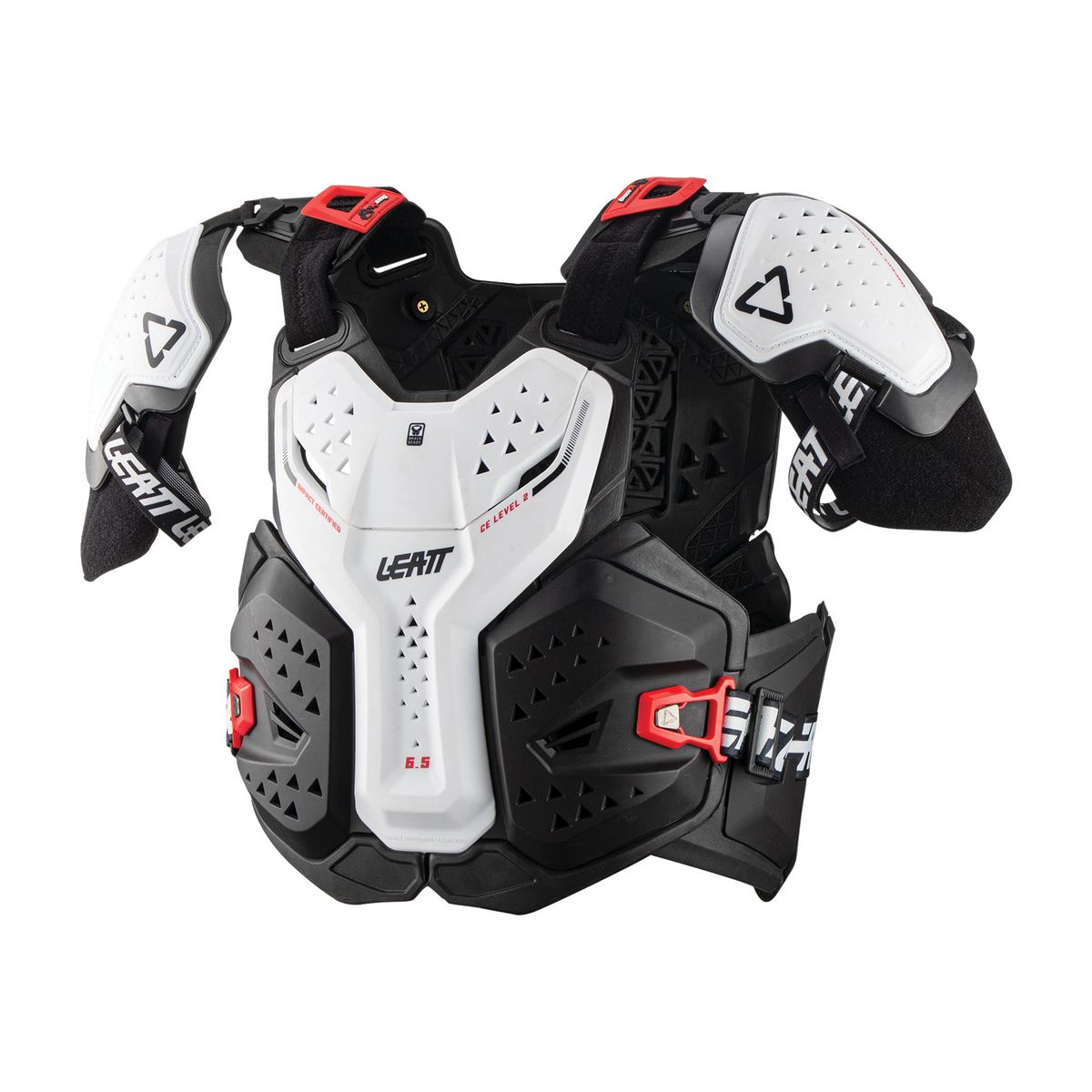 🤍🛡️ Peto Leatt 6.5 Pro Blanco | Máxima Protección de Gama Alta para MTB, Enduro y Motocross 🚵‍♂️🏍️🔥 L/XL
