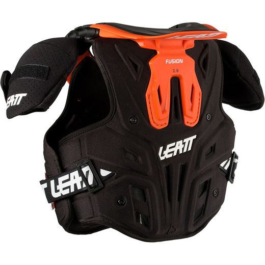 🧡🛡️ Peto y Collarín Leatt Fusion 2.0 Jr Naranja – Protección Todo en Uno para Jóvenes Riders 🚵‍♂️✨