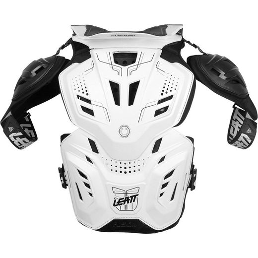 🛡️⚪ Peto y Collarín Leatt Fusion 3.0 Blanco – Protección de Alto Rendimiento con Estilo Inigualable 🚵‍♂️🔥