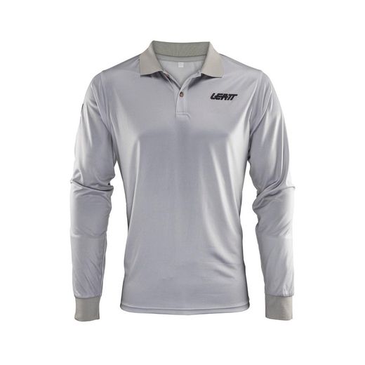 Polo Manga Larga Leatt Team Steel: Comodidad y Estilo para el Aficionado al Deportenn