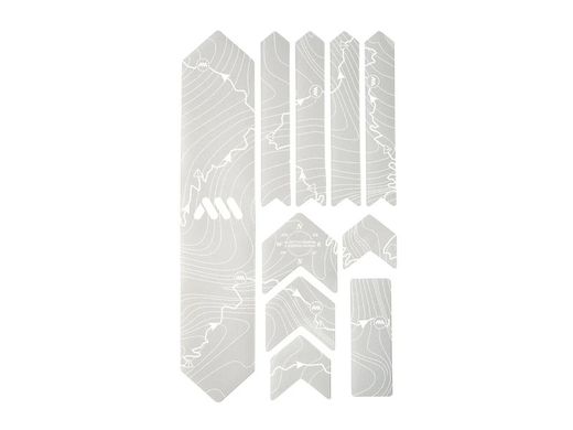 Protector de Chasis para Bicicleta en Forma de Panal AMS Adicional - ORUGAS Color: Blanco