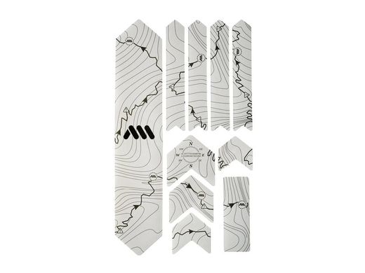 Protector de Chasis para Bicicleta en Forma de Panal AMS Adicional - ORUGAS Color: Negro