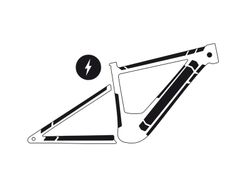 Protector de Cuadro AMS Honeycomb para Bicicleta Eléctrica - Transparente