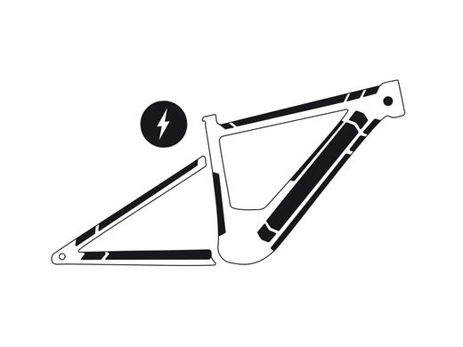 Protector de Cuadro AMS Honeycomb para Bicicleta Eléctrica - Transparente