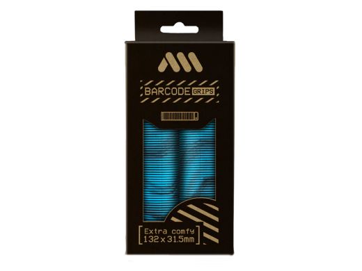 🔵🚵‍♂️ Puños AMS Barcode – Camuflaje Azul  | Agarre seguro y estilo único