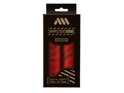 🔴🚵‍♂️ Puños AMS Barcode – Camuflaje Rojo  | Agarre potente y estilo racing