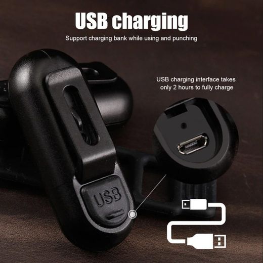 🚲💡 Luz LED USB RIDERS RD-301  – 75 Lúmenes | Delantera & Trasera 🔴⚪ | Recargable USB 🔋 | Seguridad Total CE 🛡️