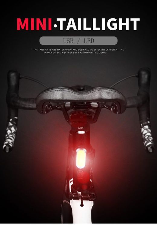 🚲💡 Luz LED USB RIDERS RD-301  – 75 Lúmenes | Delantera & Trasera 🔴⚪ | Recargable USB 🔋 | Seguridad Total CE 🛡️