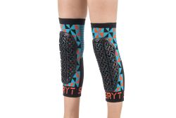 🛡️ Rodilleras Niño Flow Arlecchino Azul Claro / Rojo 🔵🔴 | Protección Infantil MTB 🚵‍♂️🔥