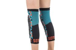 🛡️ Rodilleras Niño Flow Arlecchino Azul Claro / Rojo 🔵🔴 | Protección Infantil MTB 🚵‍♂️🔥