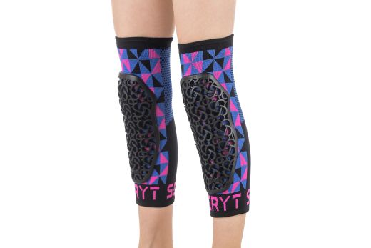 🛡️ Rodilleras Niño Flow Arlecchino Rosa / Azul 💗💙 | Protección Infantil MTB 🚵‍♂️🔥