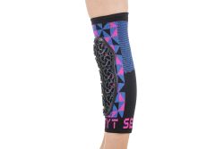 🛡️ Rodilleras Niño Flow Arlecchino Rosa / Azul 💗💙 | Protección Infantil MTB 🚵‍♂️🔥