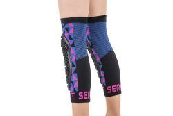 🛡️ Rodilleras Niño Flow Arlecchino Rosa / Azul 💗💙 | Protección Infantil MTB 🚵‍♂️🔥