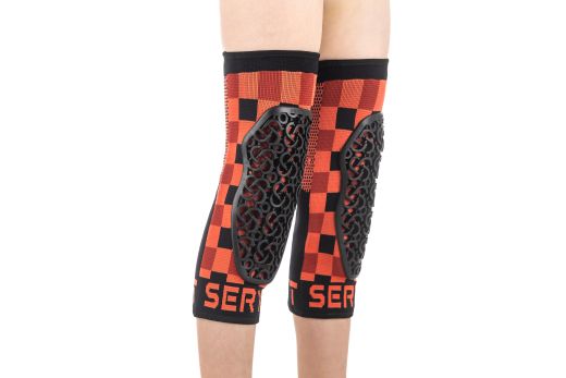🛡️ Rodilleras Niño Flow Checker Rojo 🔴 | Protección Infantil MTB, Trail y Enduro 🚵‍♂️🔥
