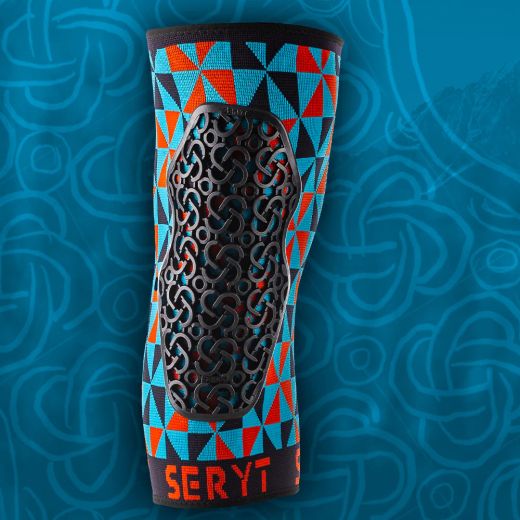 🛡️ Rodilleras Protectoras Arlecchino Colorway Azul Claro / Rojo 🔵🔴 | Protección MTB, Enduro y Descenso 🚵‍♂️🔥