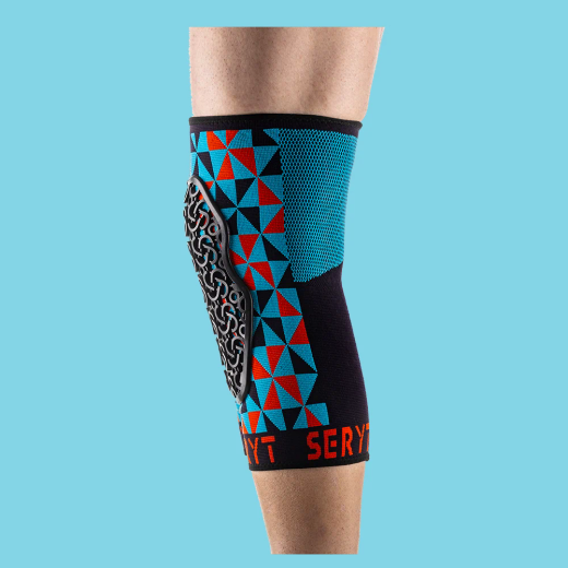 🛡️ Rodilleras Protectoras Arlecchino Colorway Azul Claro / Rojo 🔵🔴 | Protección MTB, Enduro y Descenso 🚵‍♂️🔥