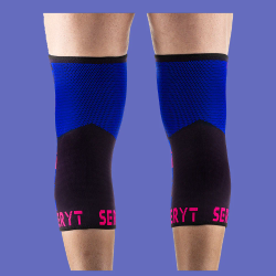 🛡️🌸🔵 Rodilleras Protectoras Arlecchino Colorway Rosa Azul – Protección, Comodidad y Estilo para MTB 🚵‍♀️🏔️