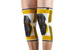 🛡️🤍 Rodilleras Protectoras Flow Knee White Gold – Protección, Comodidad y Libertad de Movimiento MTB 🚵‍♂️✨