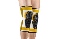 🛡️🤍 Rodilleras Protectoras Flow Knee White Gold – Protección, Comodidad y Libertad de Movimiento MTB 🚵‍♂️✨
