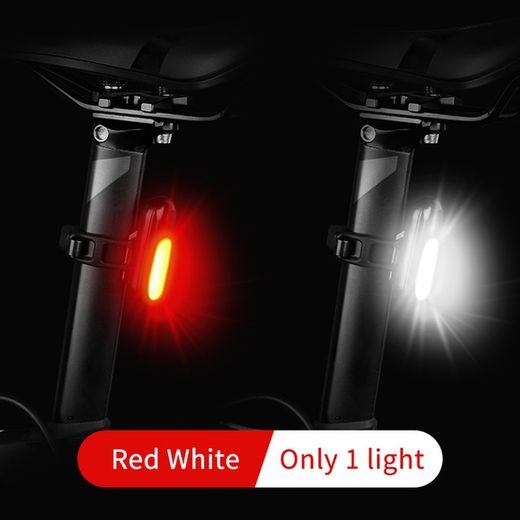 🔴⚪  Set de Luces LED Raiders 🚴‍♂️🔦 – 75 Lúmenes | Delantera + Trasera | Recargable USB 🔋 | Homologación CE 🛡️ | Máxima Visibilidad y Seguridad 🚨