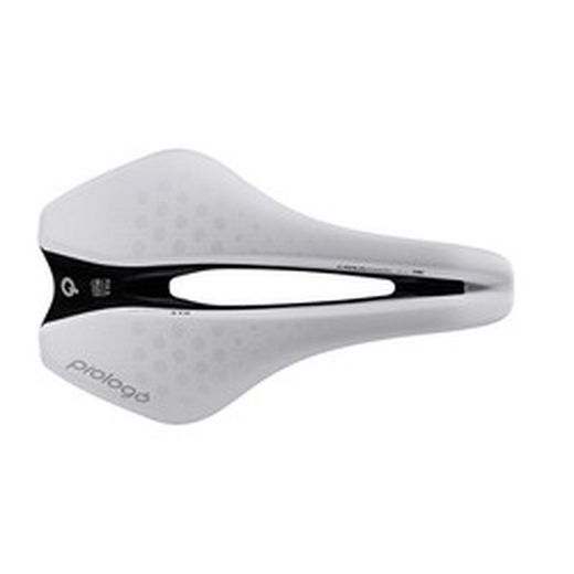 🚴‍♂️ Sillín Prologo Dimension-Tri Nack 143 Blanco/Plata Máximo Confort, Ligereza y Rendimiento para Triatlón