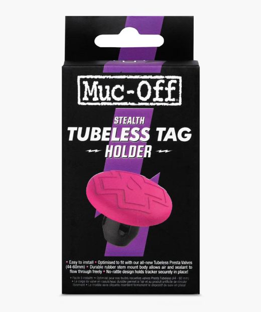 Soporte Muc-Off Secure Tag Tubeless 🔒 Para Localizador Apple AirTag 📍 | Compatible con Válvula Tubeless 🚴‍♂️💨