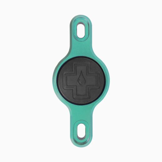 Soporte Muc-Off Secure Tag V2 Turquesa 🔒📍 Para Apple AirTag 🚴 | Seguridad Invisible y Estilo Único 🚲✨