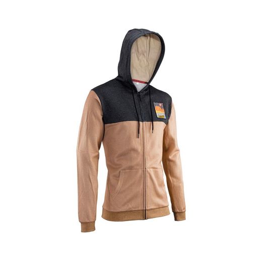 Sudadera Leatt con Capucha y Cremallera Premium Desert | Comodidad y Estilo para Deportistas