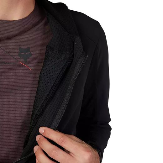 ❄️🖤 Sudadera Fox Defend Thermal con Capucha – Negro 🚴‍♀️🔥